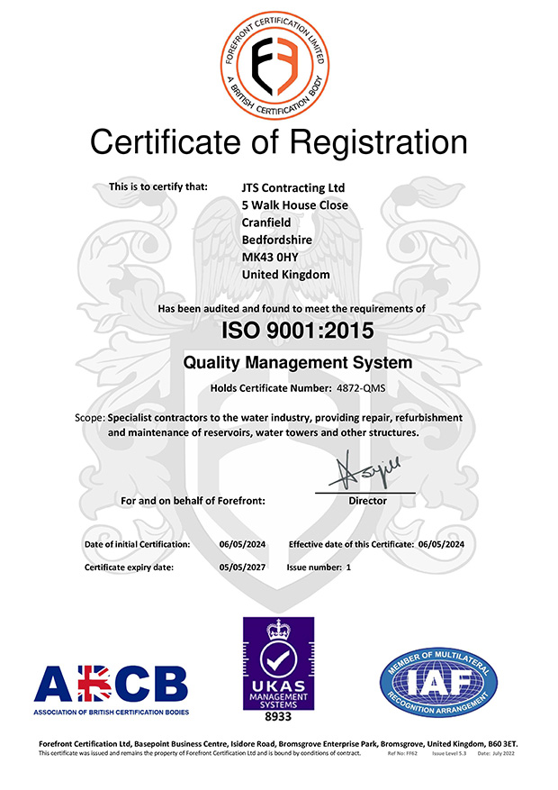 JTS 9001 Cert 05052027